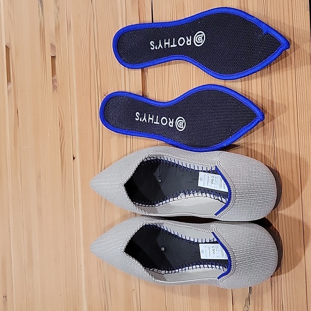 Gray Rothy's Pointed Toe Flats - Picture 4 of 7